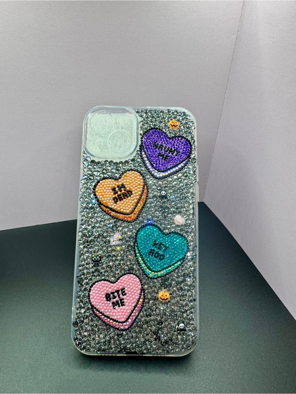Halloween Rhinestone iPhone 15 Plus Case